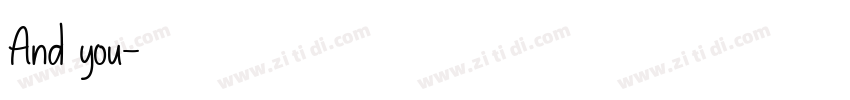 And you字体转换